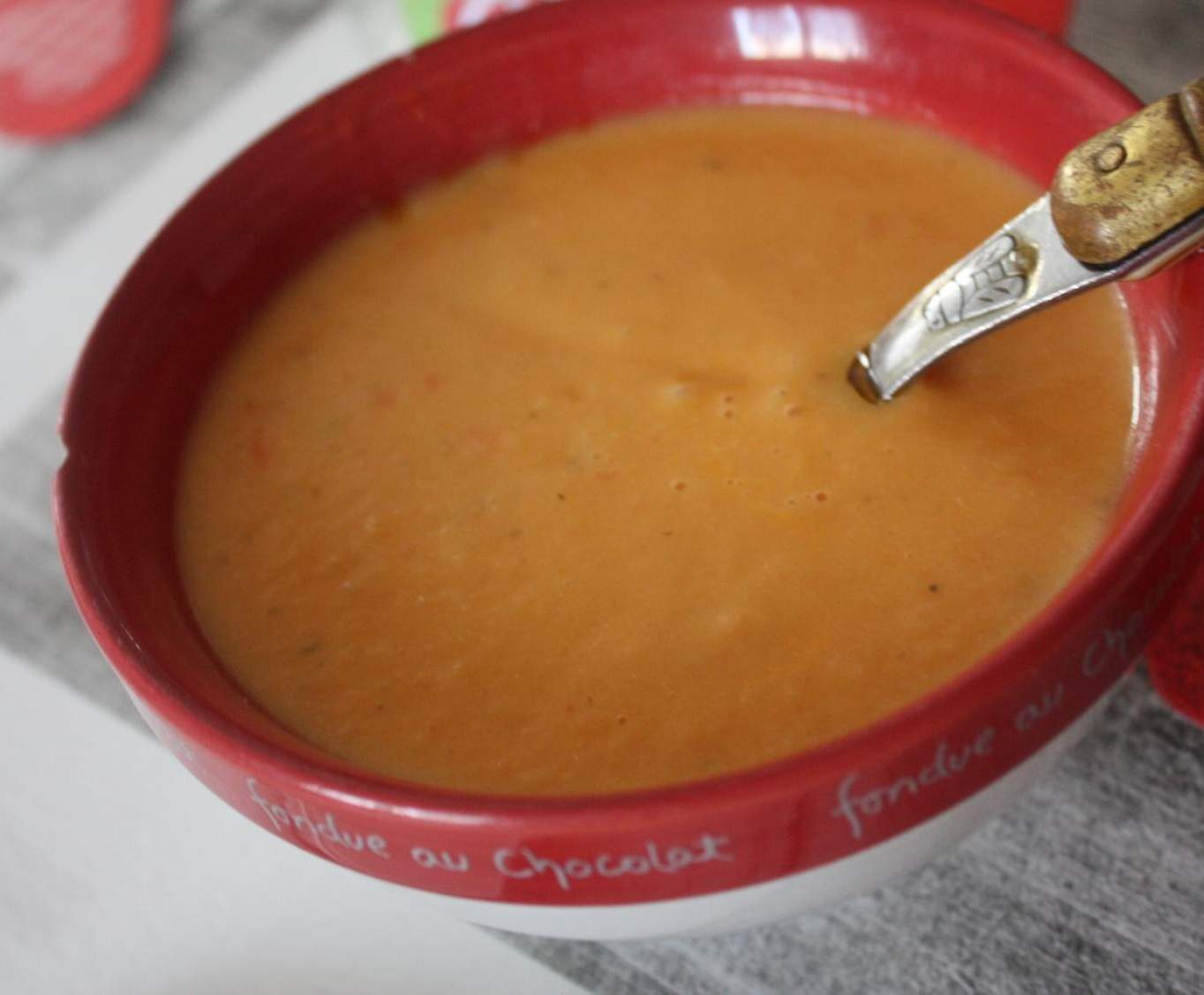 Potage chou-fleur au poivron