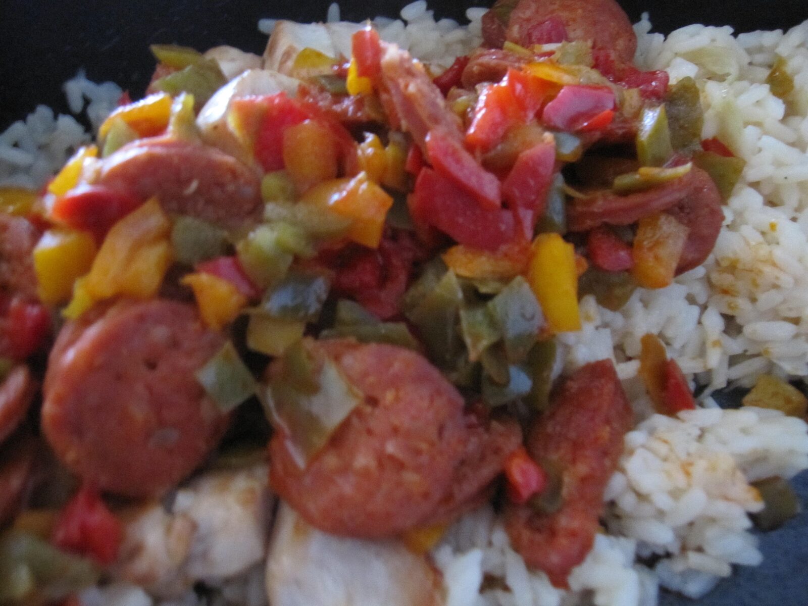 Poulet aux poivrons façon risotto