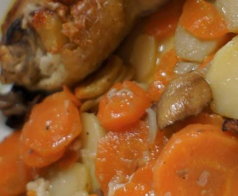 Poulet curry coco - carottes pomme de terre