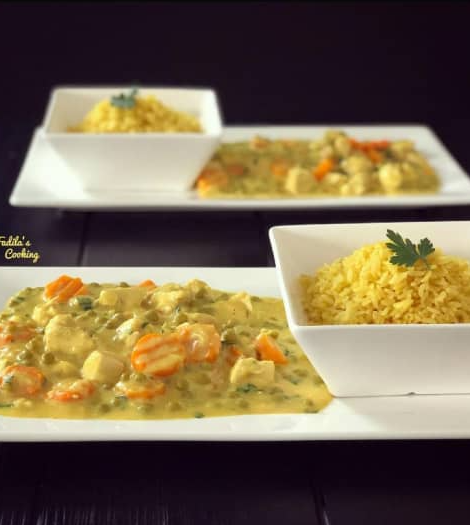 POULET ET LÉGUMES SAUCE CURRY by fadilacooking