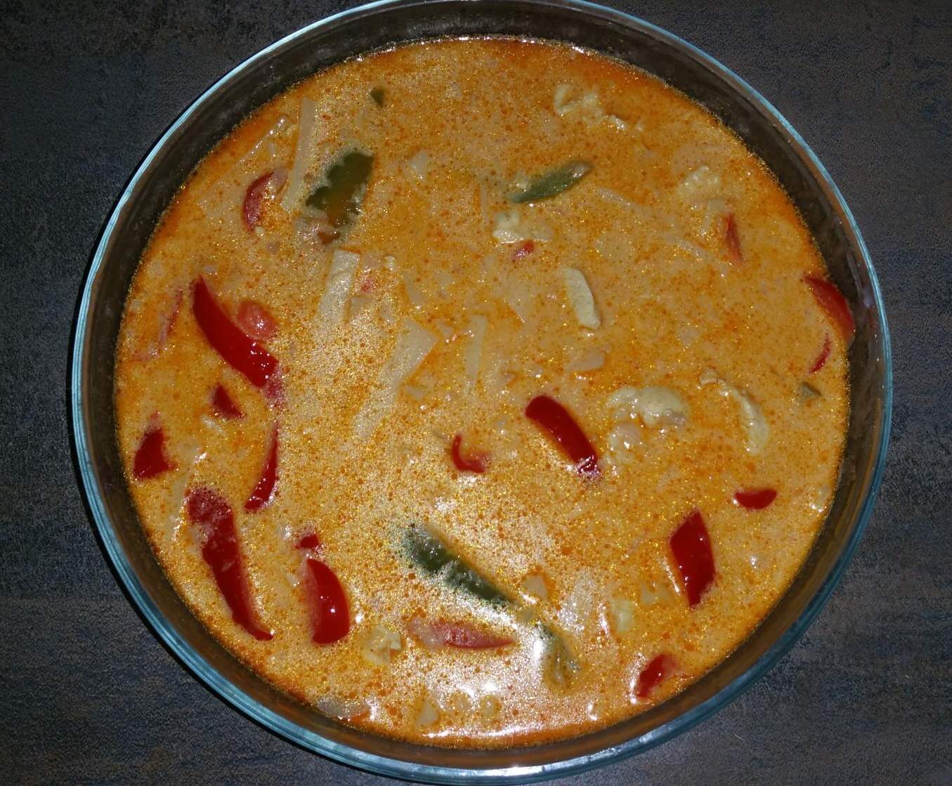 Poulet lait coco/curry rouge