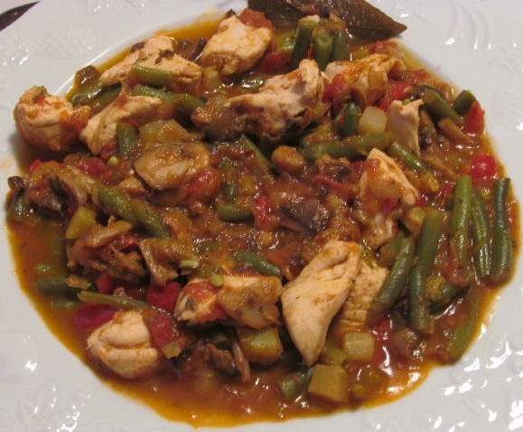 Poulet marengo aux petits légumes