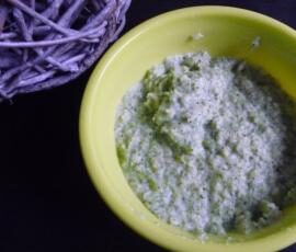 Purée brocolis, poireaux, semoule et ricotta pour bébé au thermomix
