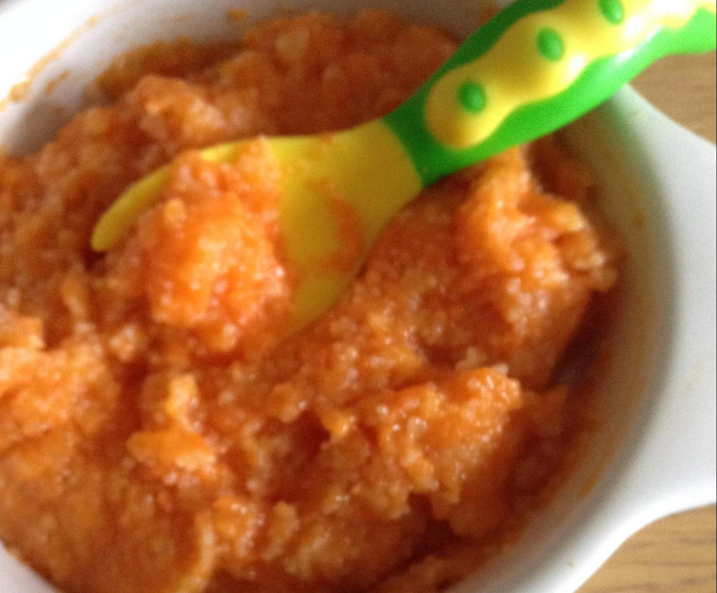 Purée de carotte et 