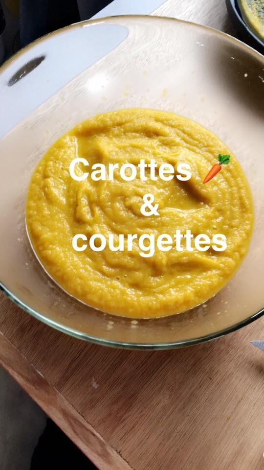 purée de carottes et courgettes pour bébé 4 mois