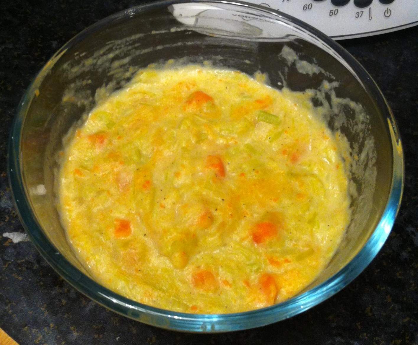 Purée de carottes, pdt et poireaux