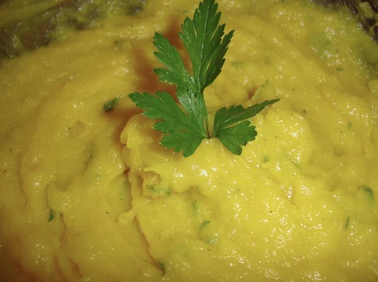 Purée de courgettes jaunes
