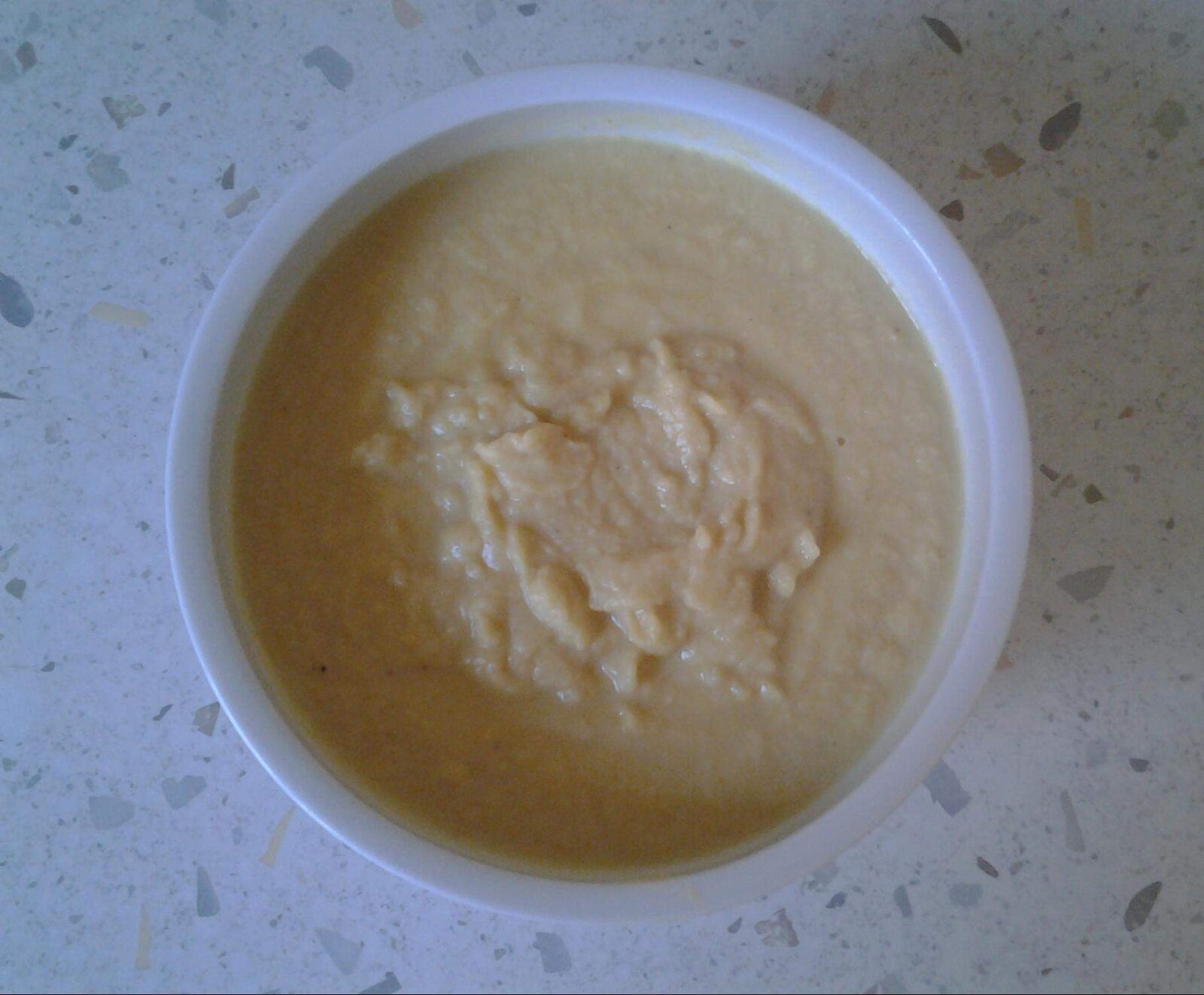 Purée de pâtisson et pois chiches