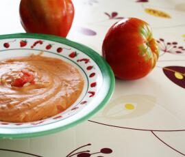 Purée de pomme de terre aux tomates pour bébé (SANS gluten, lait, arachide) {à partir de 7 mois}