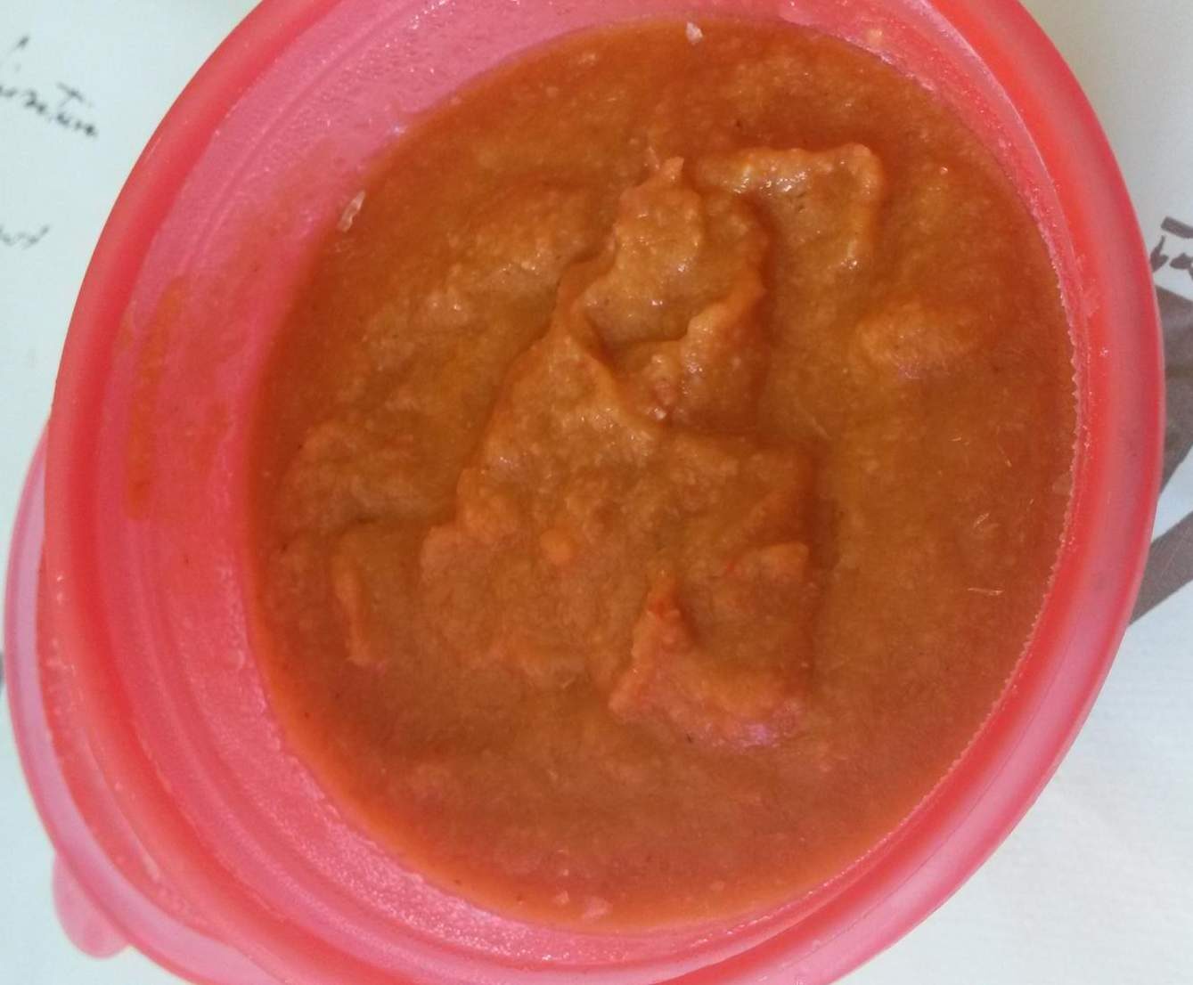 Purée de ratatouille et poulet pour bébé