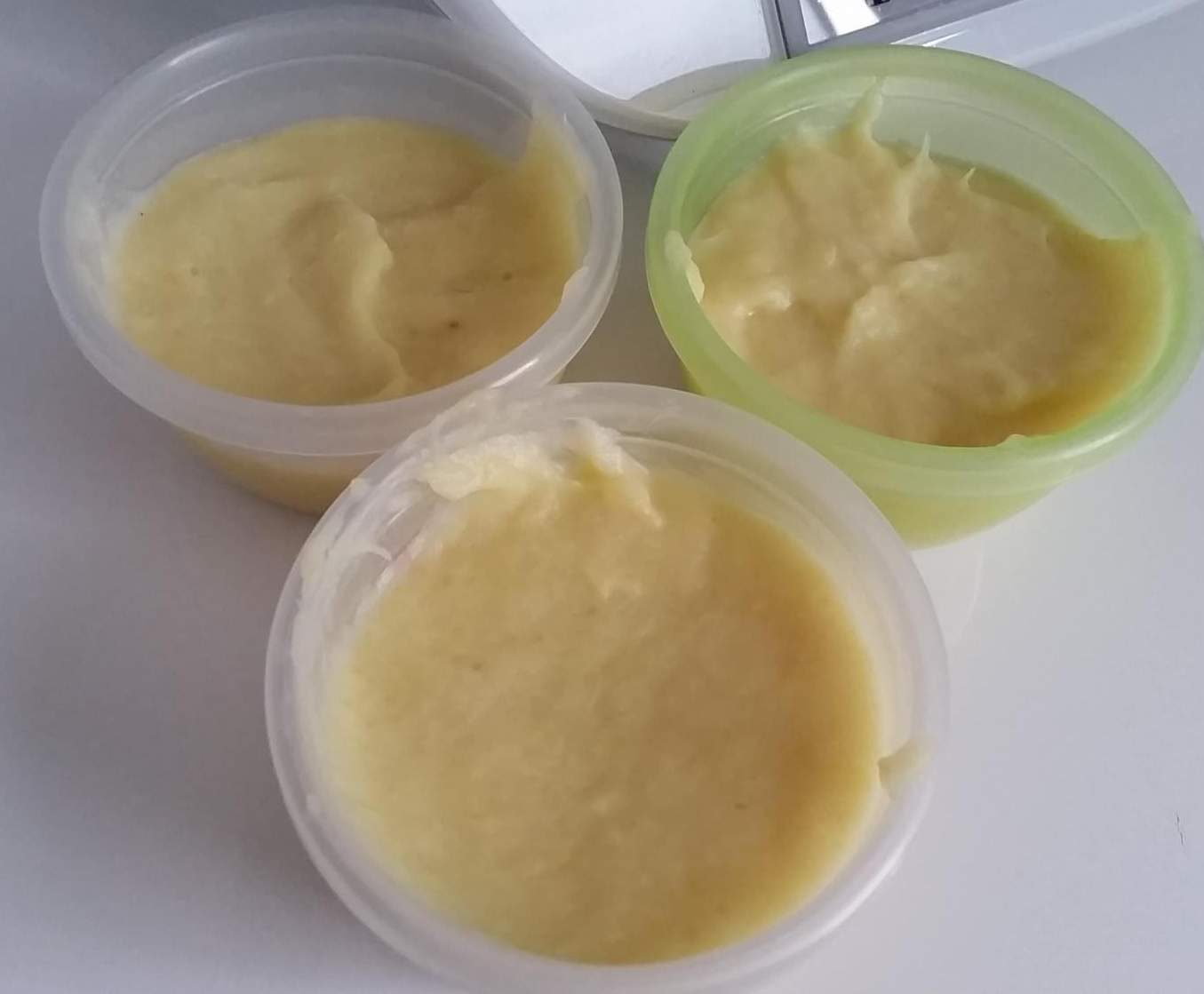 Purée pomme de terre, asperge pour bébés