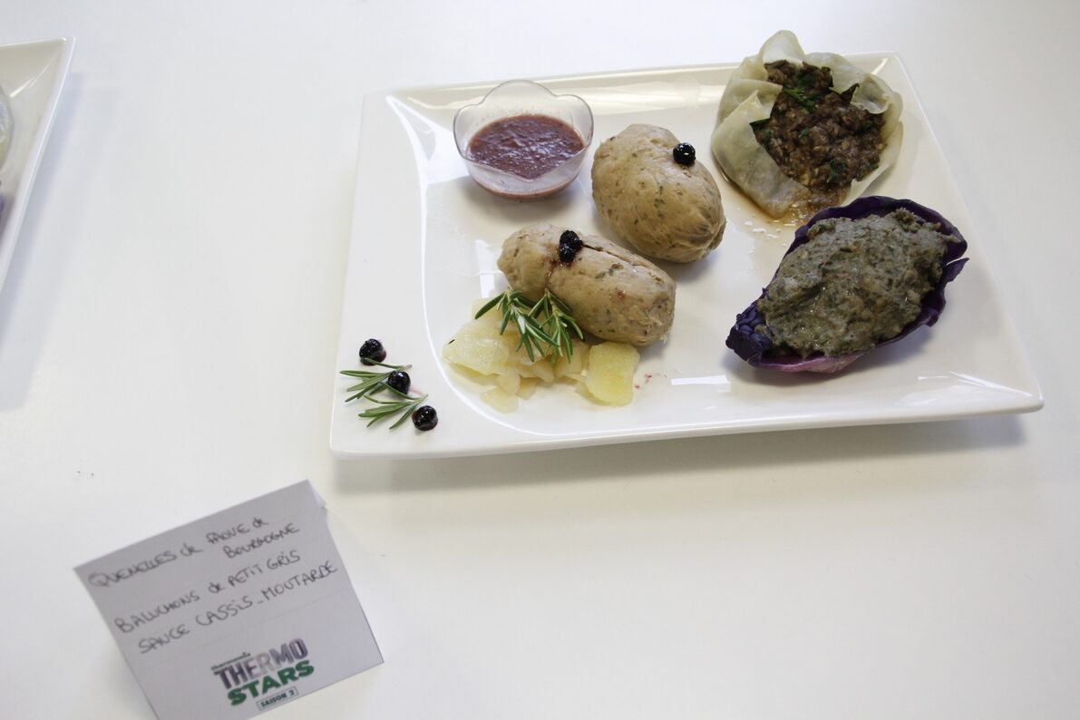 Quenelles de Fauve de Bourgogne avec Baluchons de petits gris