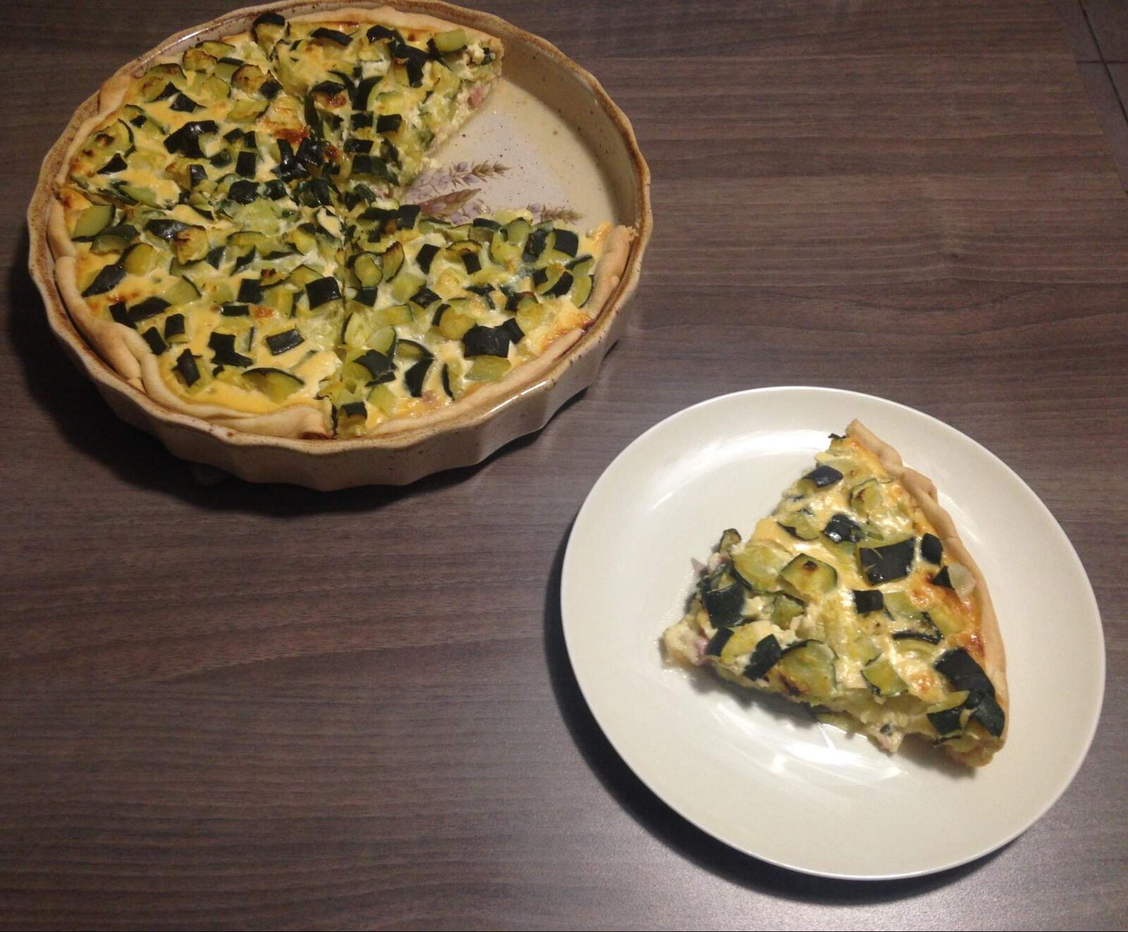 Quiche à la courgette et au comté