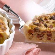 Quiche à la Ricotta, pancetta et poivrons
