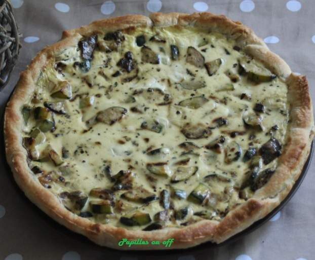 Quiche au chèvre frais et courgettes