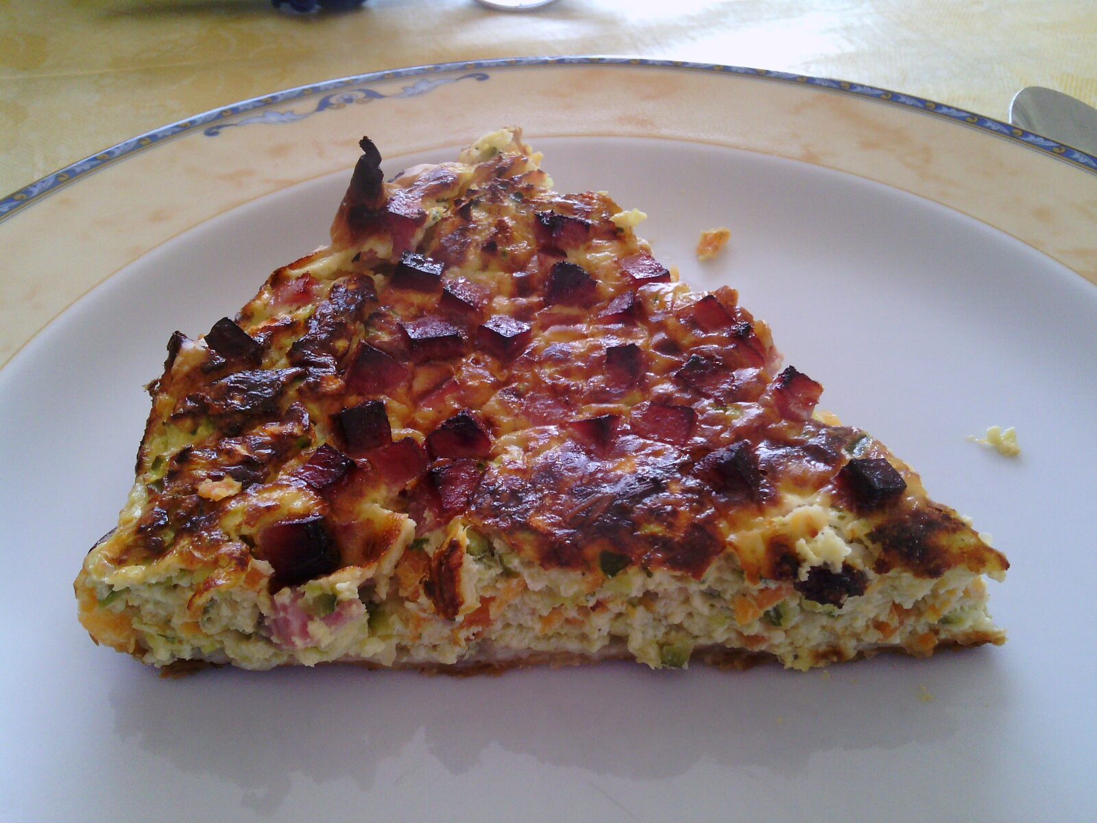 quiche au courgette, carotte et st moret