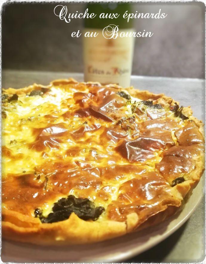 Quiche aux épinards et au Boursin