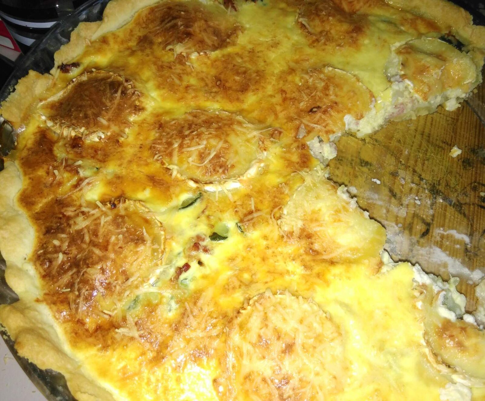 Quiche Courgette Lardon Chèvre au miel