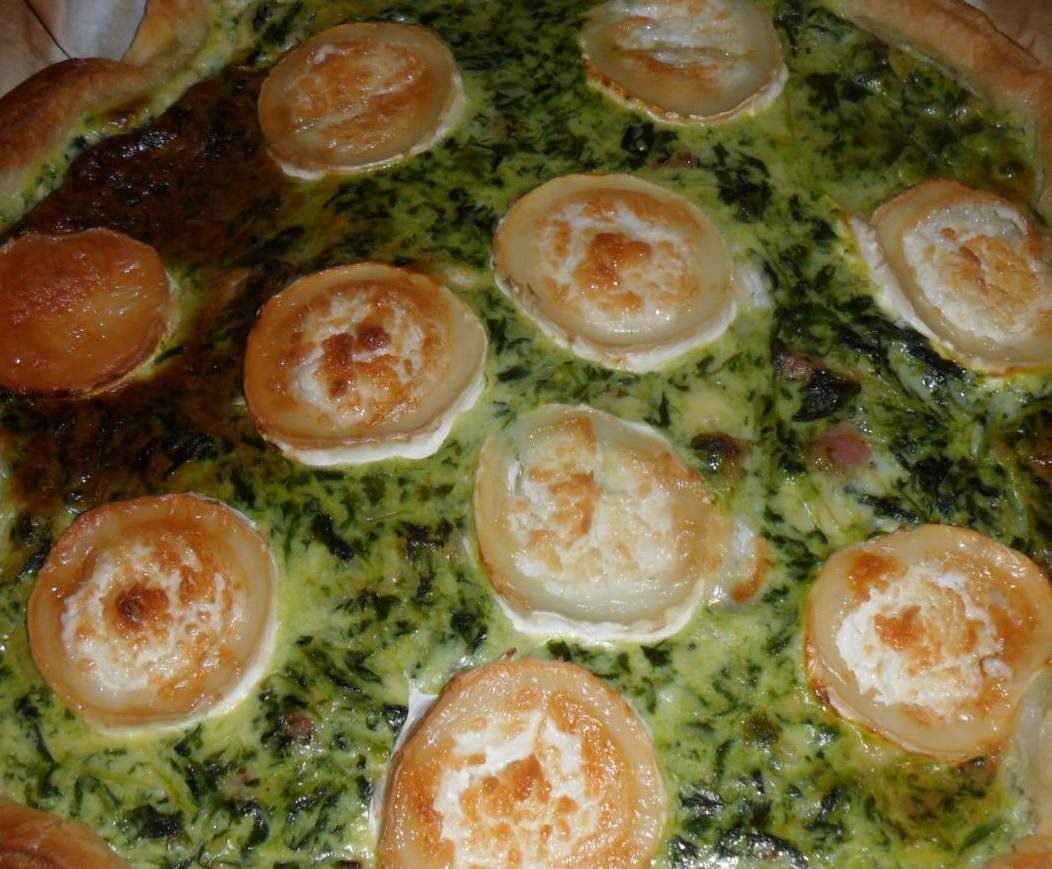 Quiche Epinards, Lardons Chevre