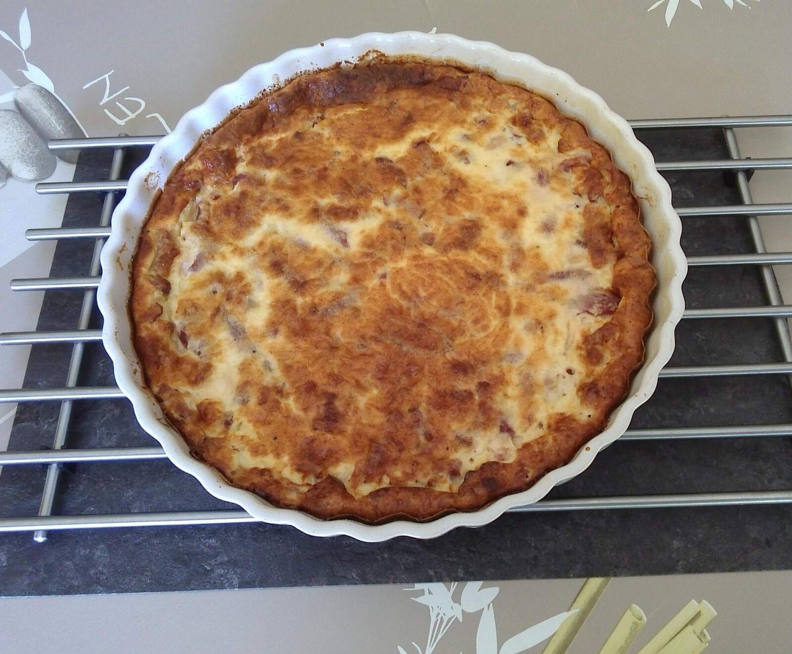 Quiche lorraine sans pâte.