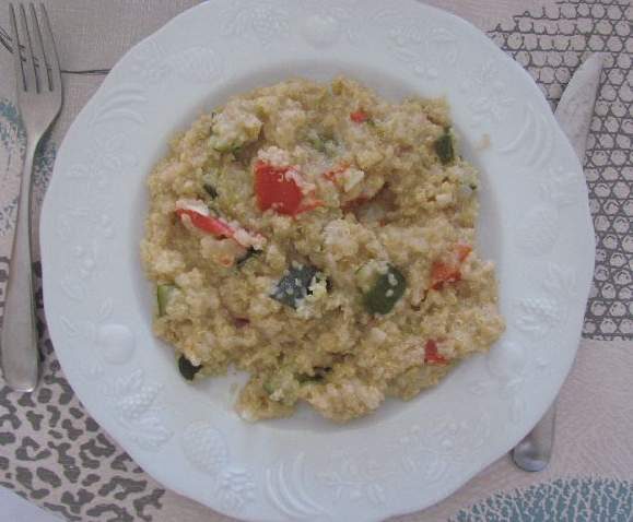 Quinoasotto courgette tomate