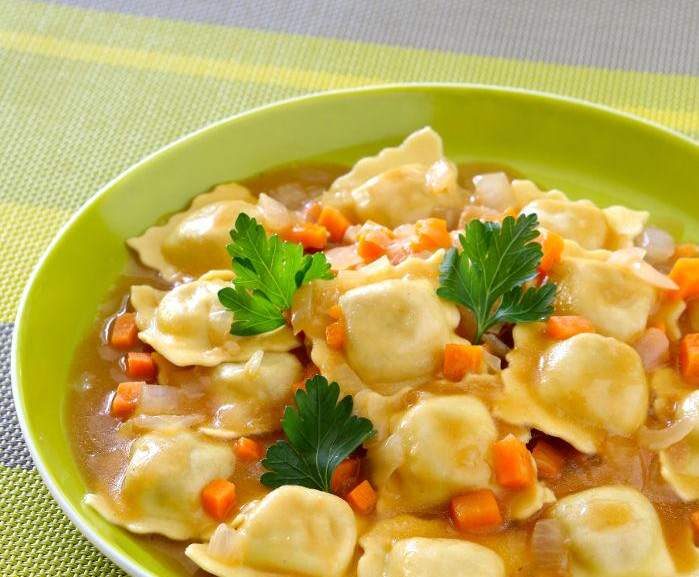 Raviolis sauce Carottes Curcuma