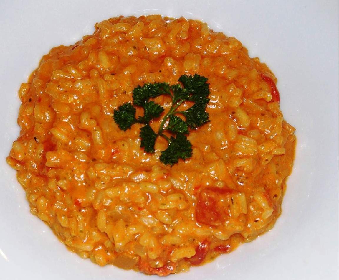 Risotto au concentré de tomate (riz rouge de ma grand mère italienne)