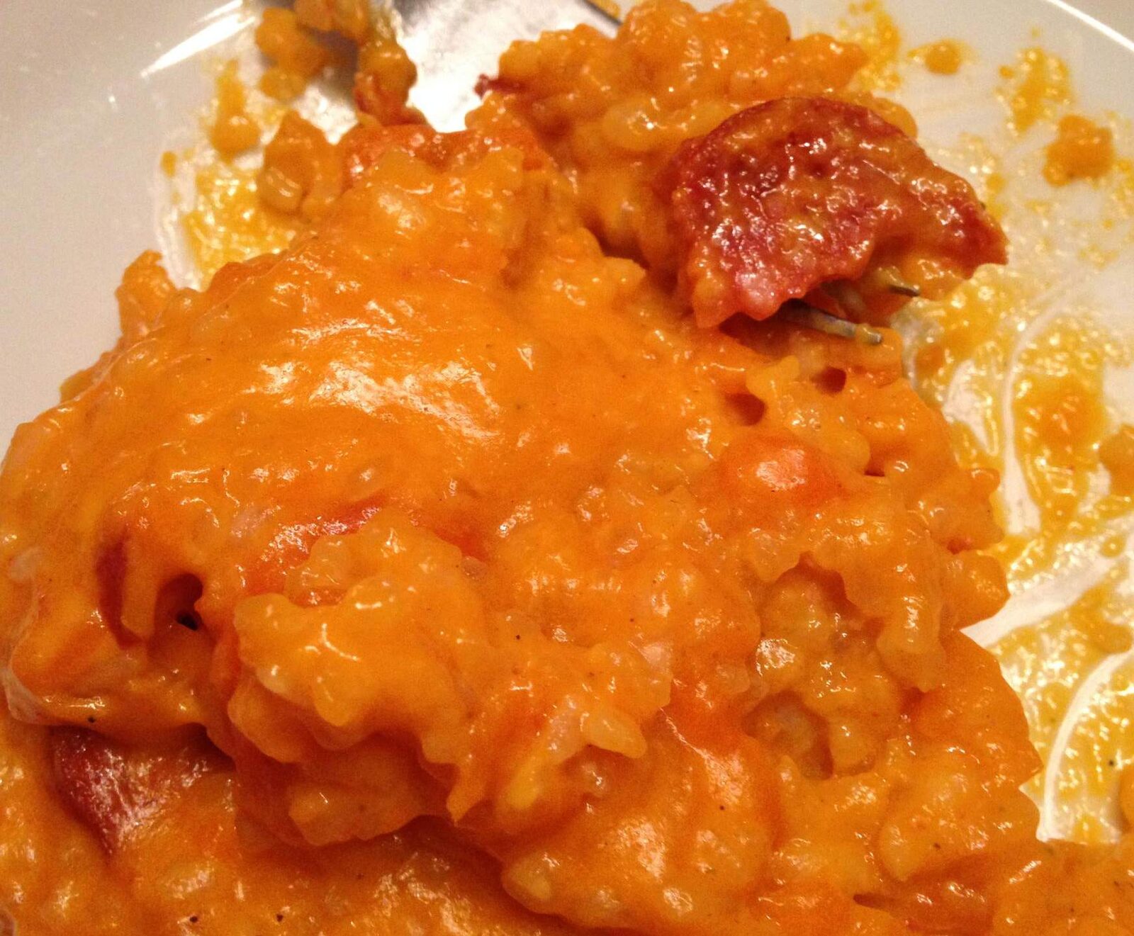 Risotto aux carottes et chorizo