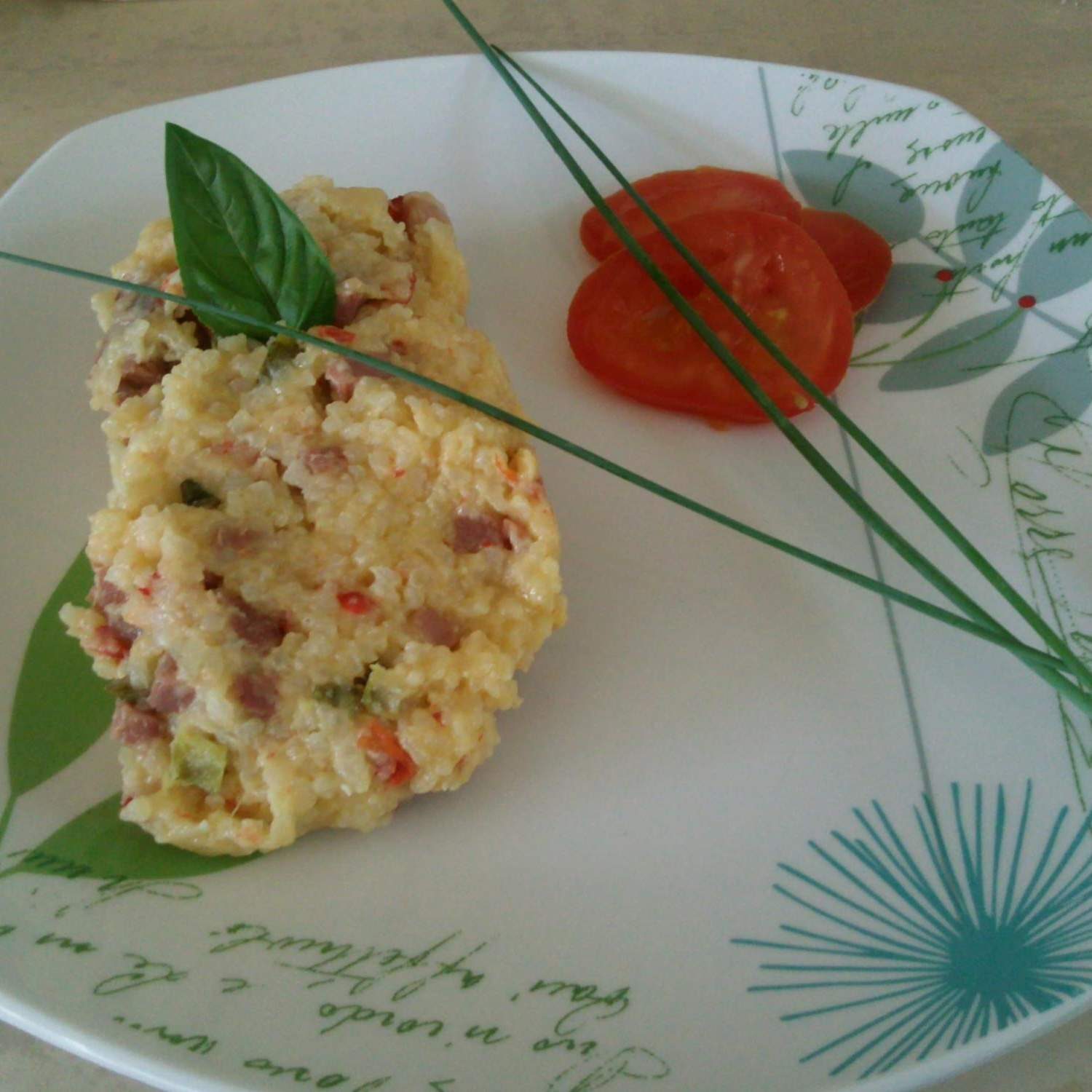 Risotto aux légumes du soleil et jambon fumé