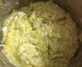 Risotto aux poireaux et au chevre