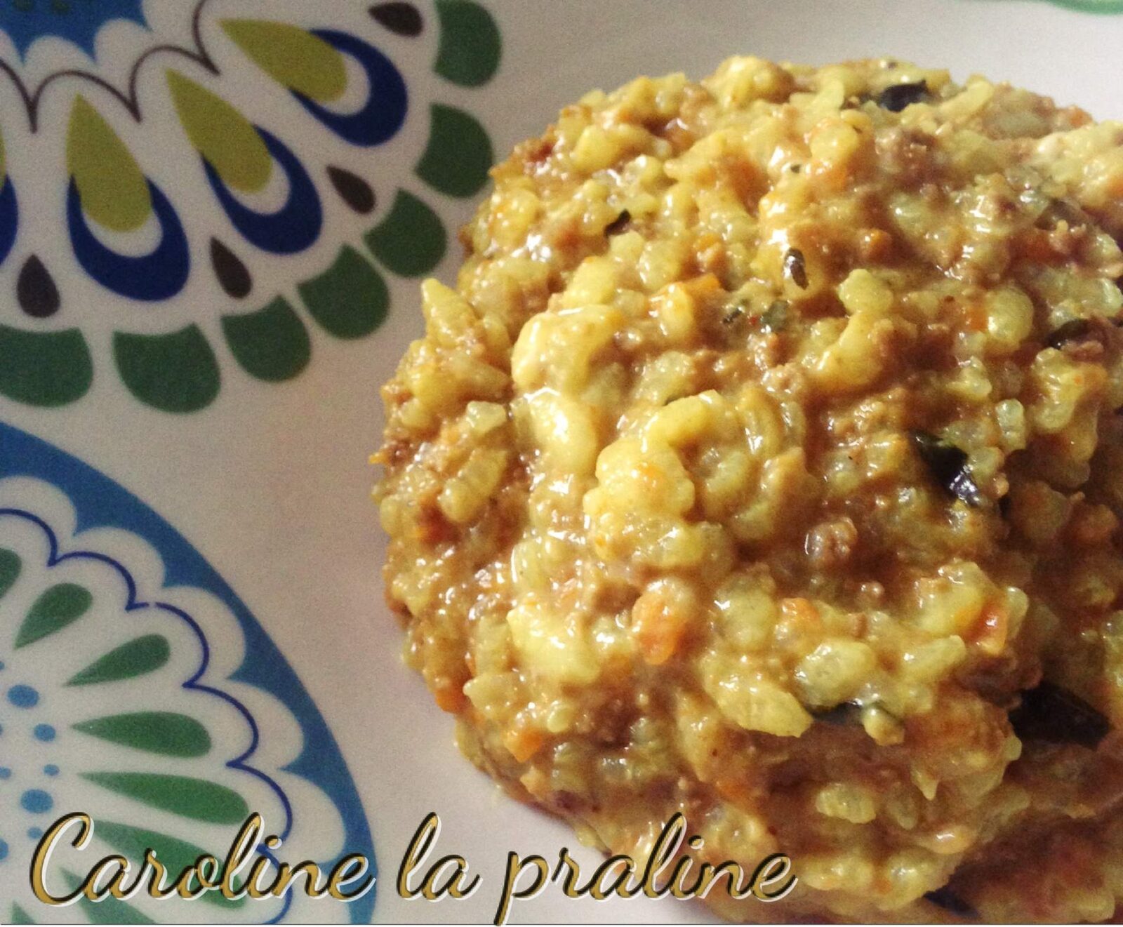 Risotto Carottes et Viande hachée au Curry