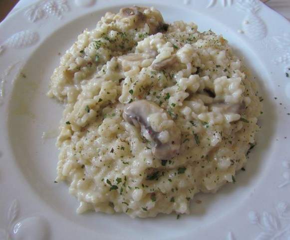 Risotto crémeux au camembert et aux champignons