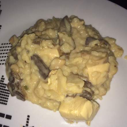 Risotto de poulet et champignon
