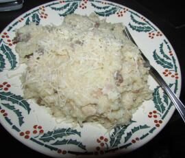 Risotto émince de dinde et morilles