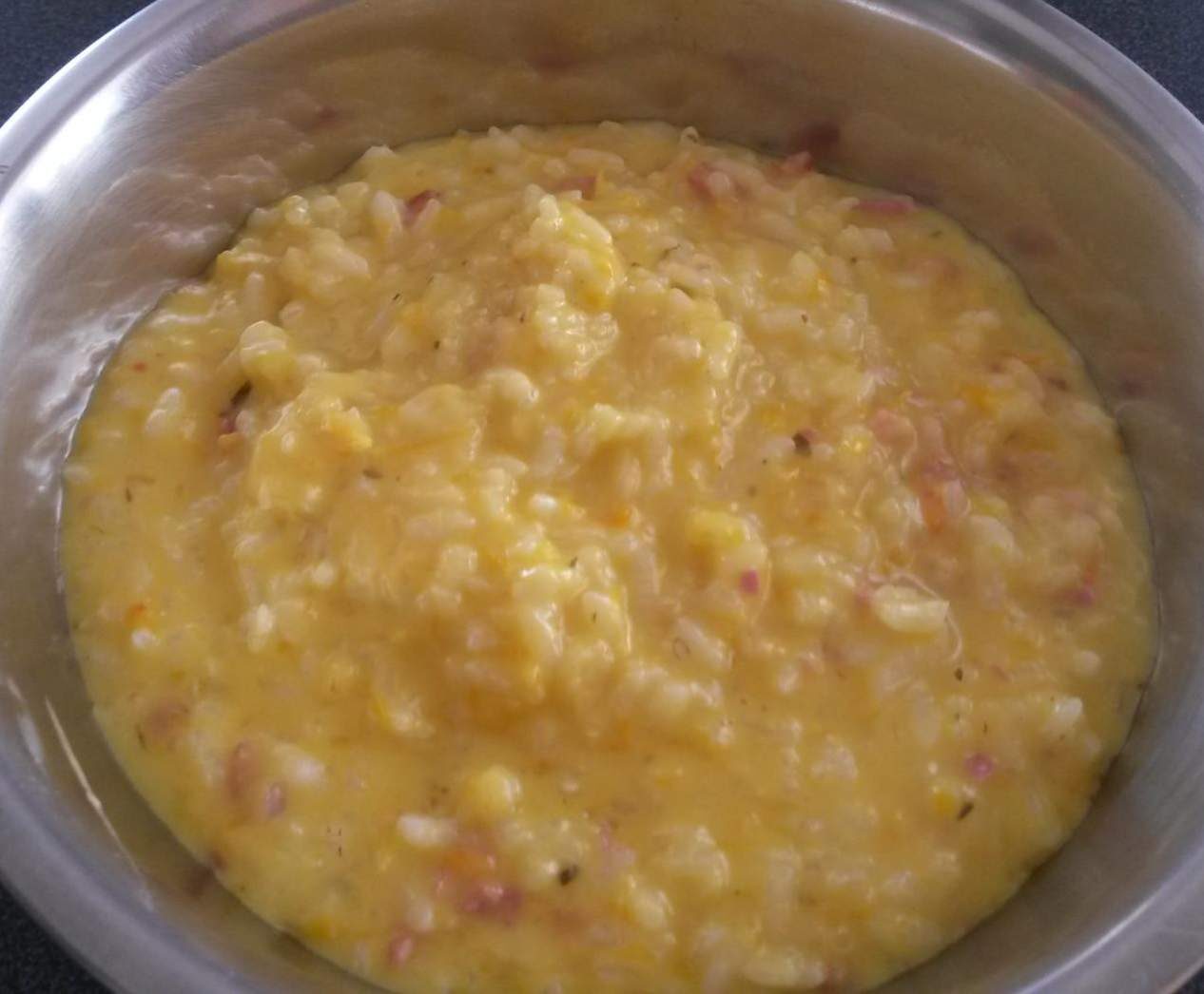 Risotto poivron/lardons
