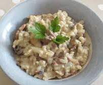 Risotto saucisse Morteau et champignons