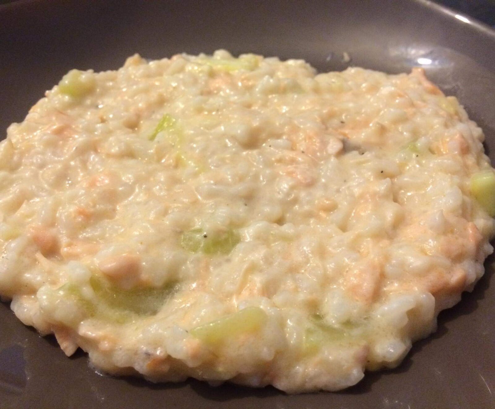 Risotto saumon et courgettes