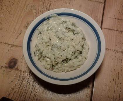 Risotto vert et crémeux