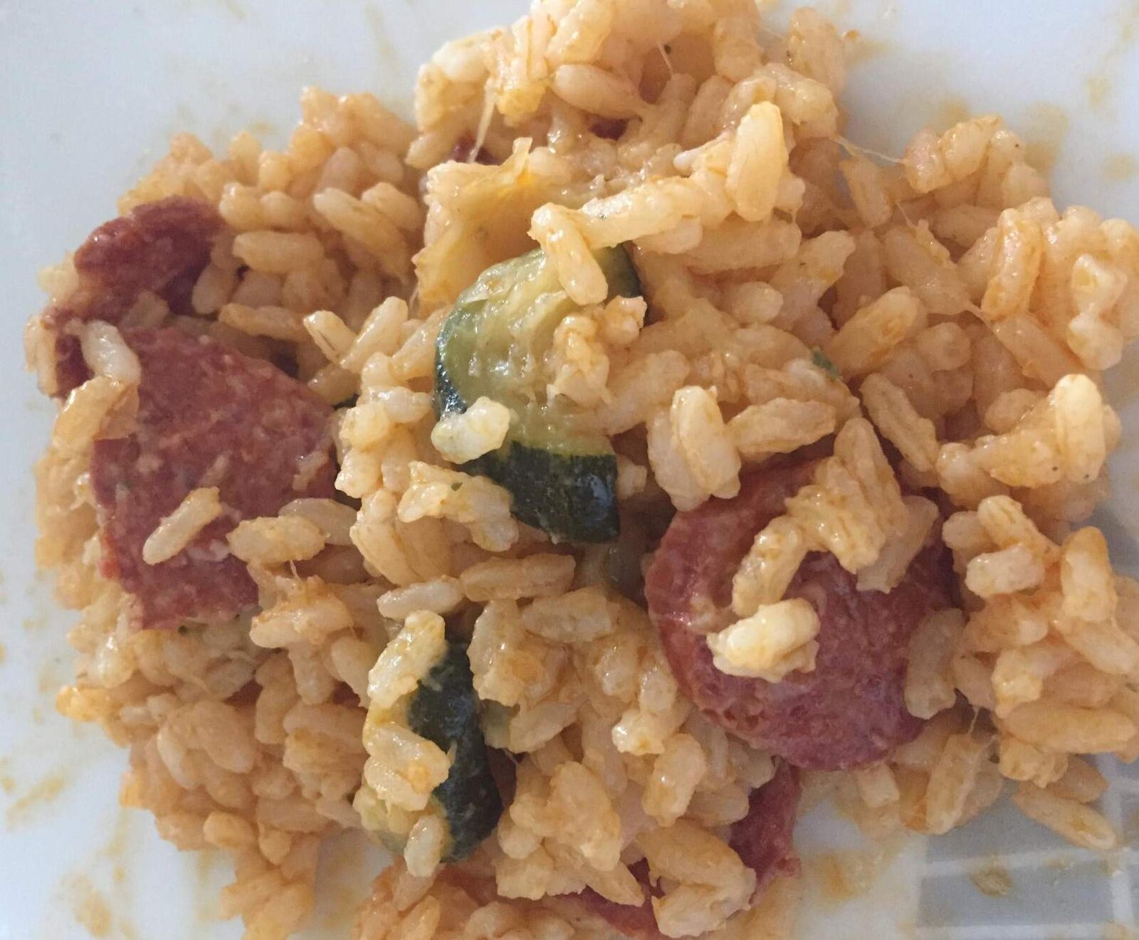 Riz aux courgettes et chorizo