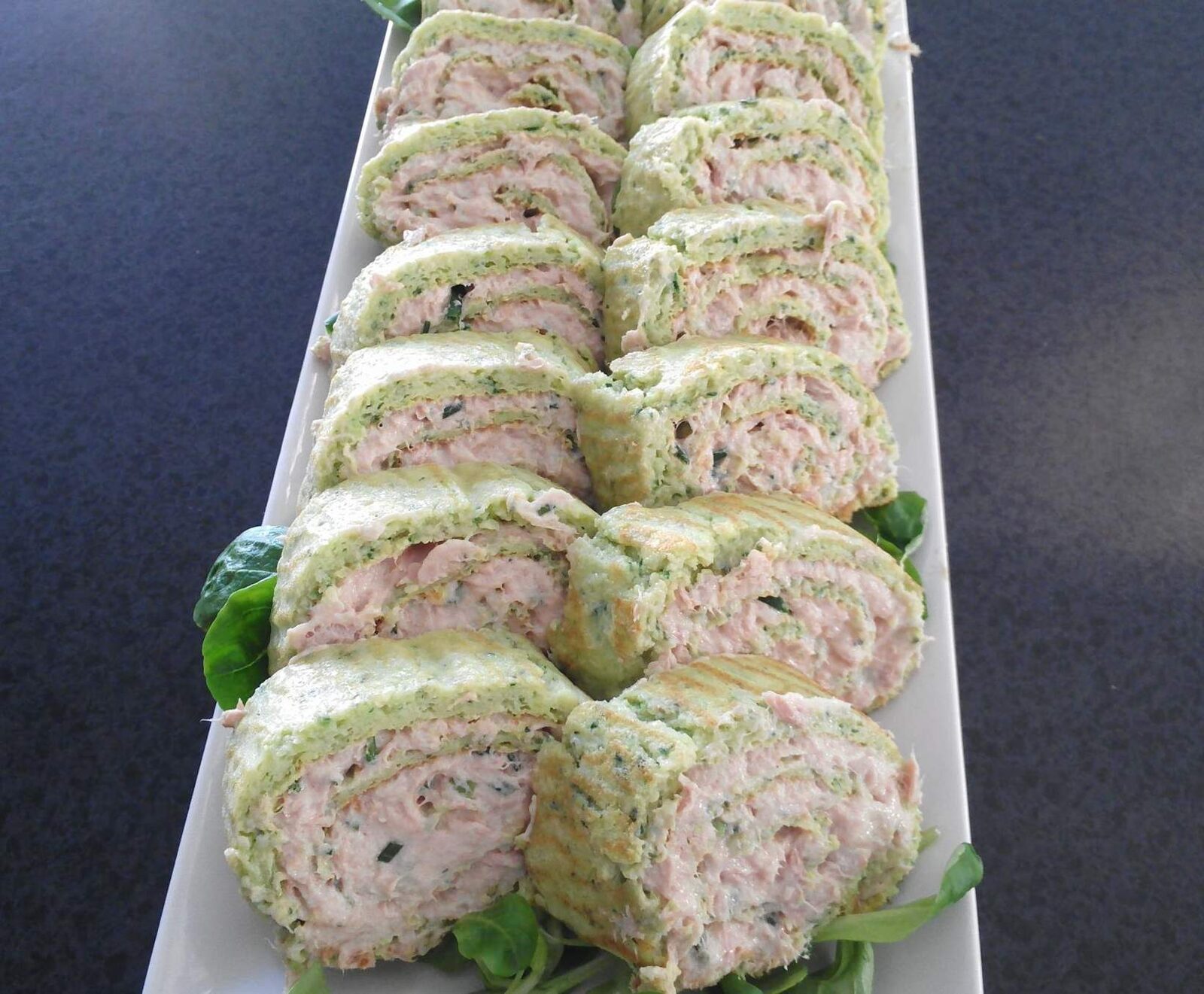 Roulé courgette thon