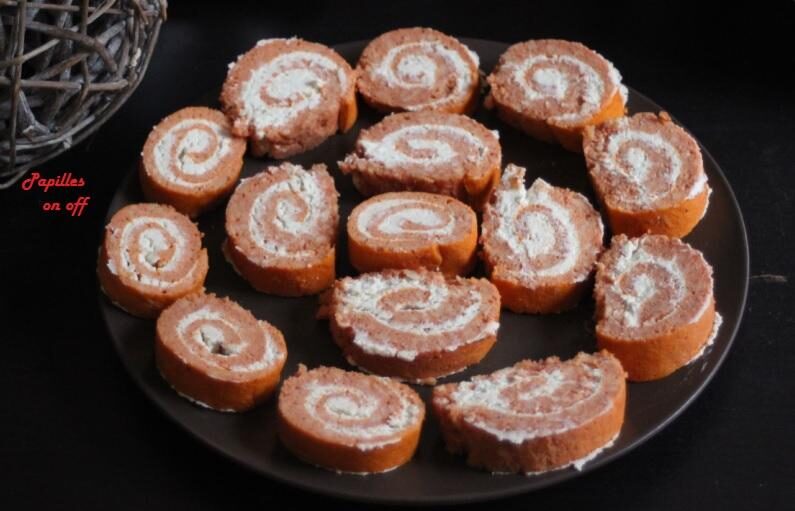 Roulé salé tomate et boursin