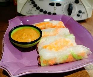 Rouleaux de printemps sauce cacahuète