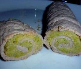 Roulés de veau à la purée aux trois choux