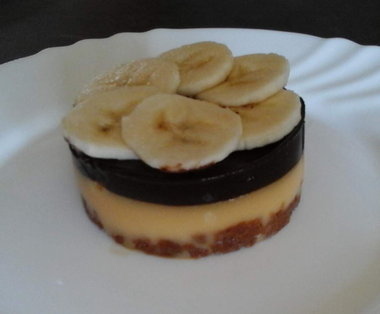 Sablé au caramel salé, banane et chocolat noir
