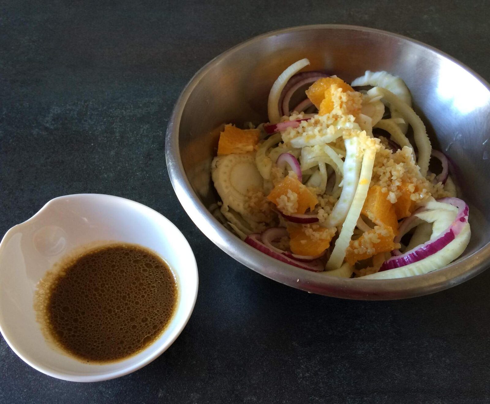 Salade de fenouil, boulgour et orange