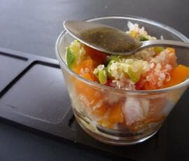 Salade de quinoa aux légumes croquants