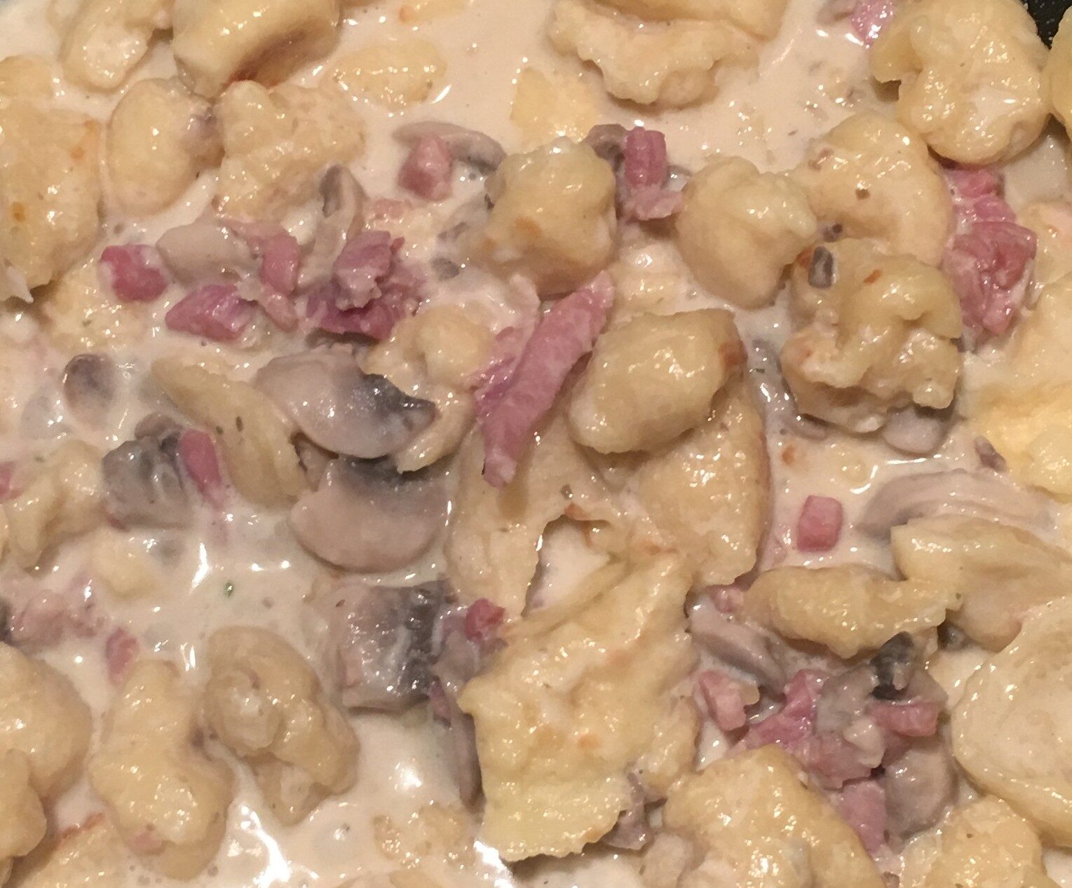 Sauce champignon lardon