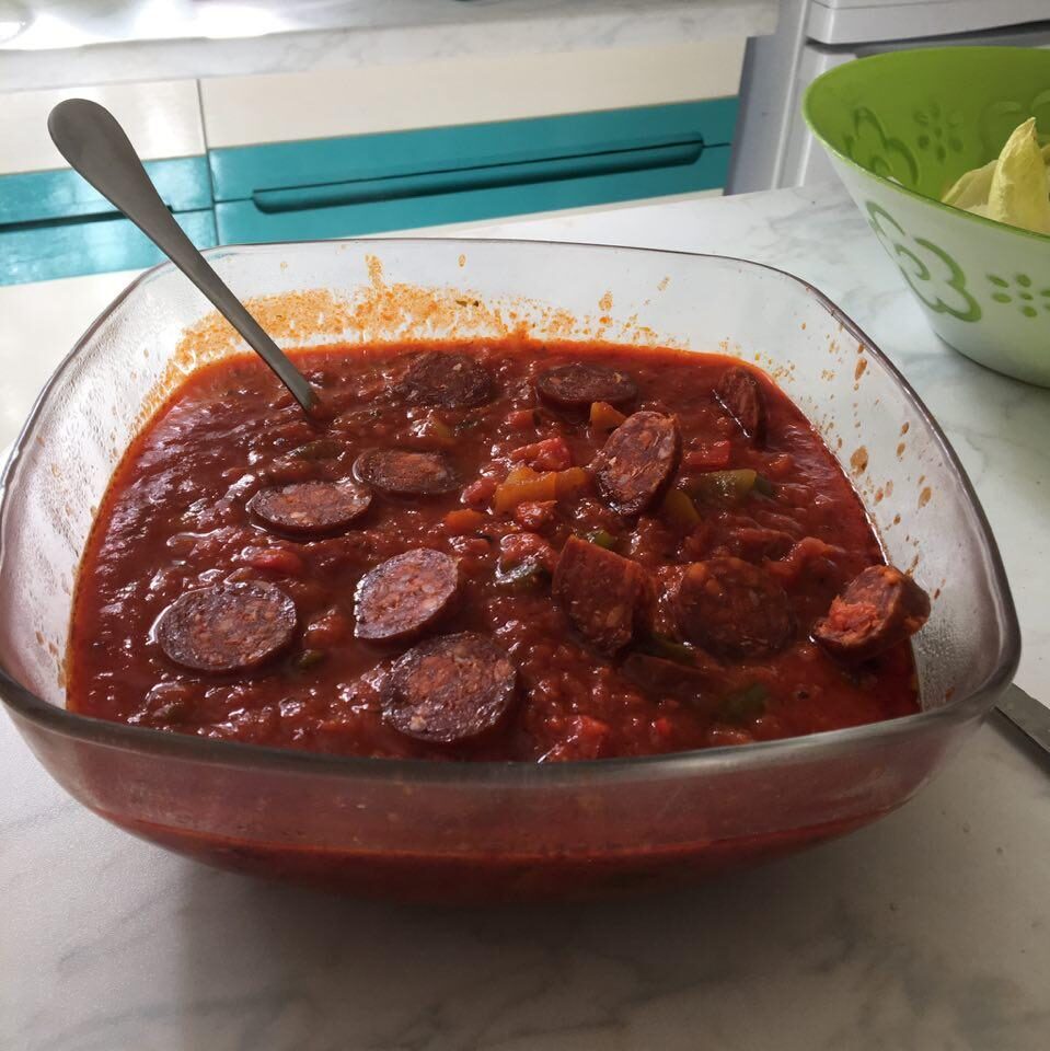 Sauce tomate et chorizo