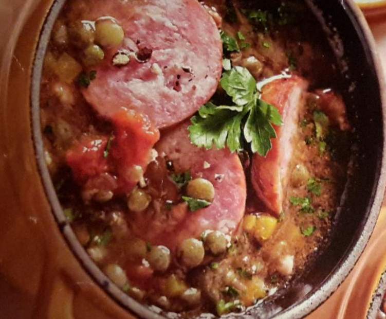 Saucisse aux lentilles