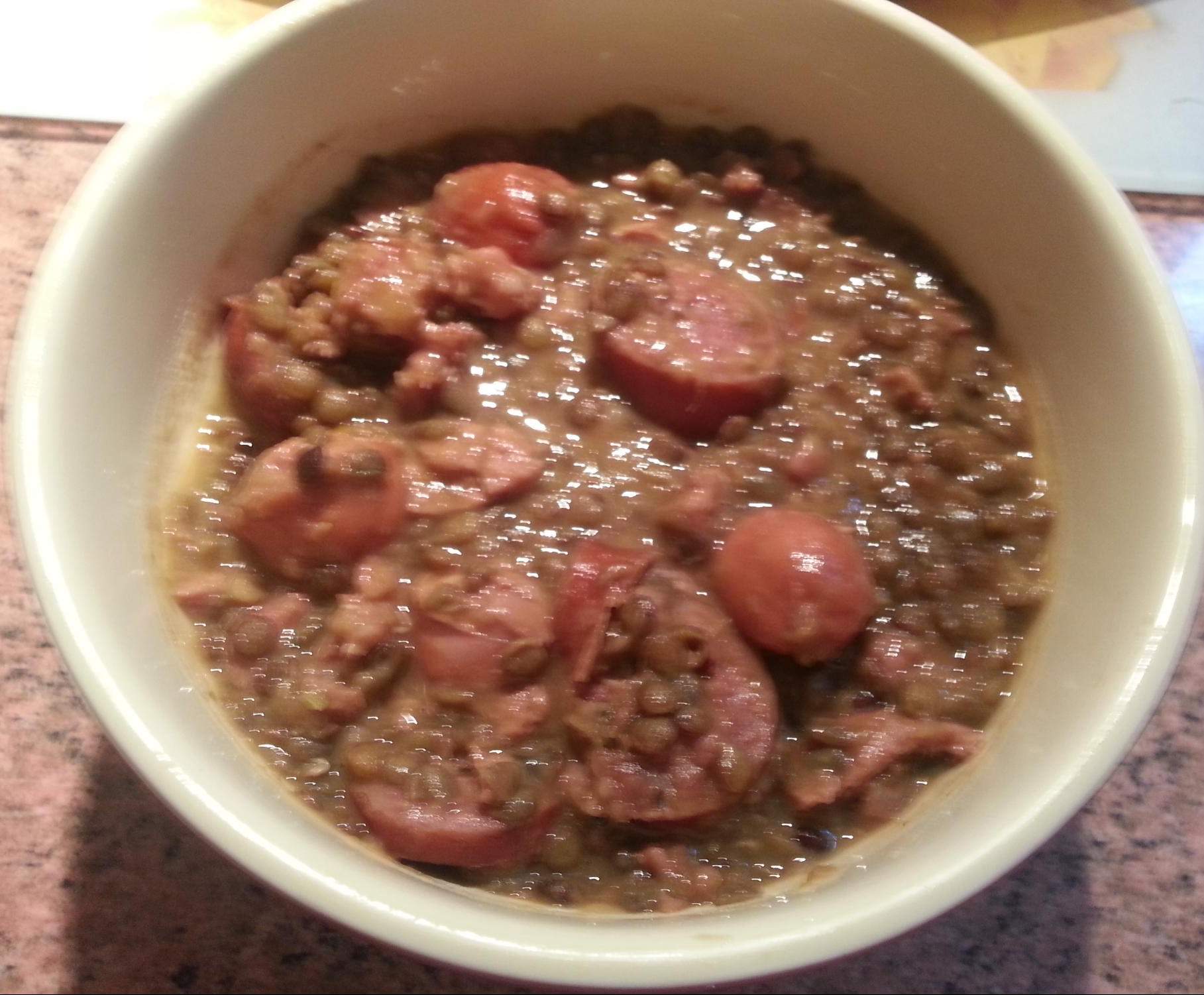 Saucisses lentilles